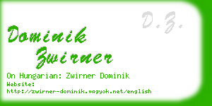 dominik zwirner business card